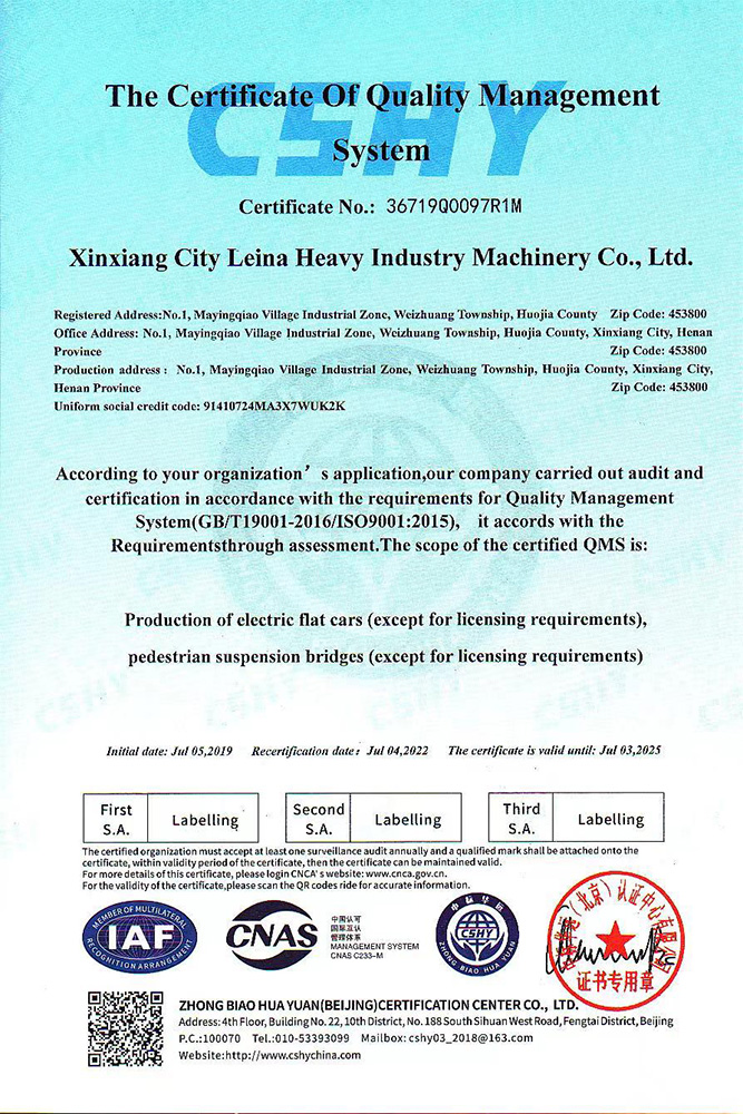 Das Zertifikat des Qualitätsmanagementsystems