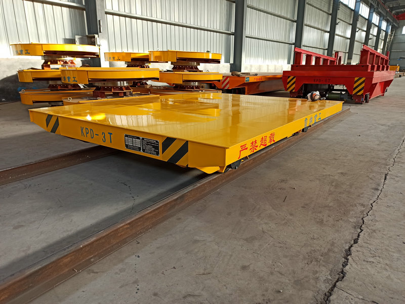 Niedrigspannung 3 Tonnen Eisenbahn geführte Materialtransportwagen