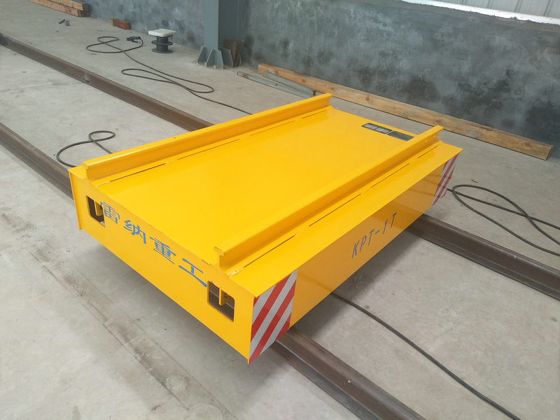 Cable Reel Powered Warehouse Flachwagen auf der Schiene mit Fernbedienung