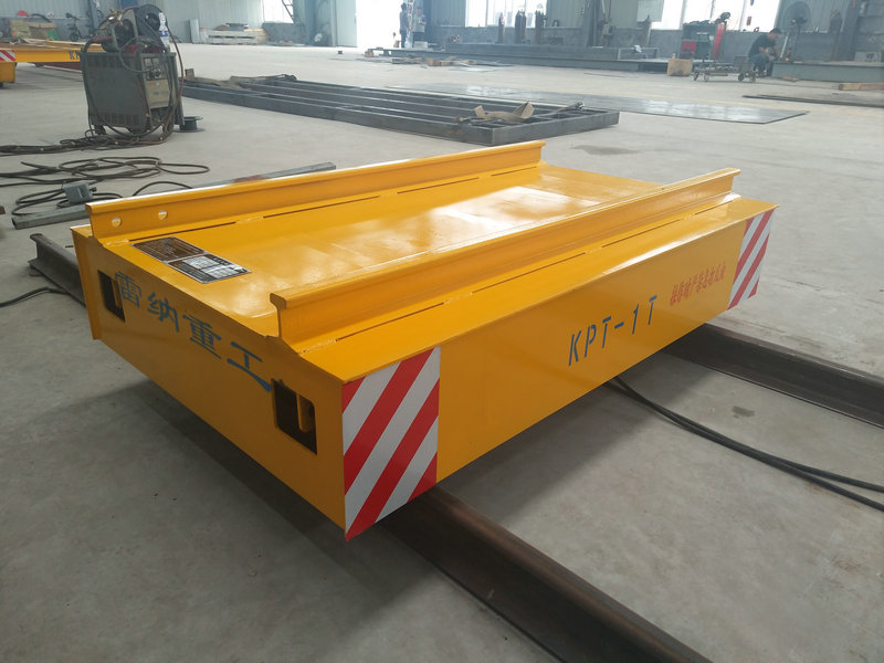 Cable Reel Powered Warehouse Flachwagen auf der Schiene mit Fernbedienung
